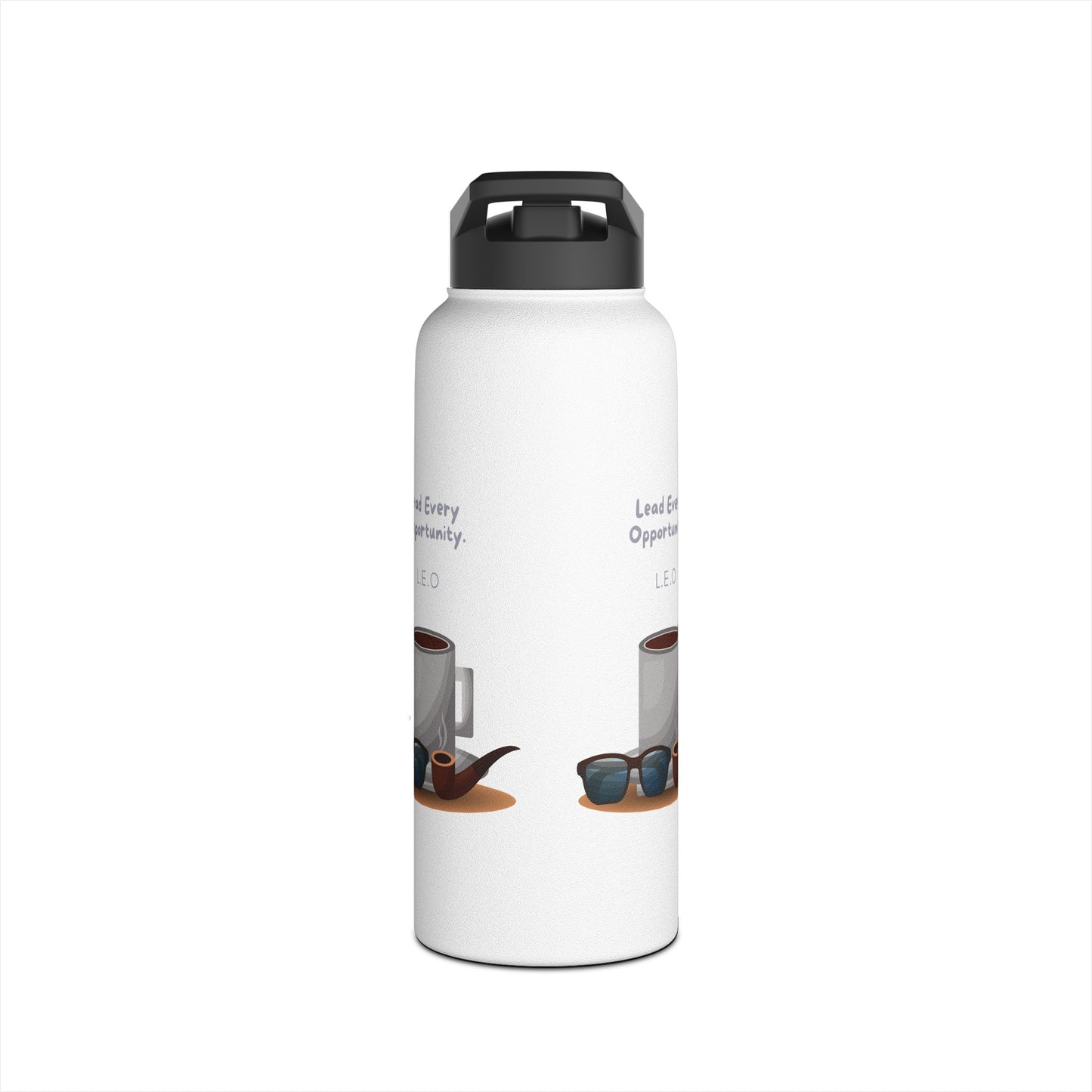 Personalized Initial Quote Sunglasses and Coffee Stainless Steel Water Bottle