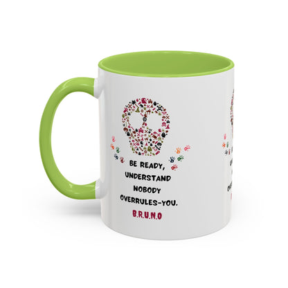 Personalized Initial Floral Skull Accent Coffee Mug