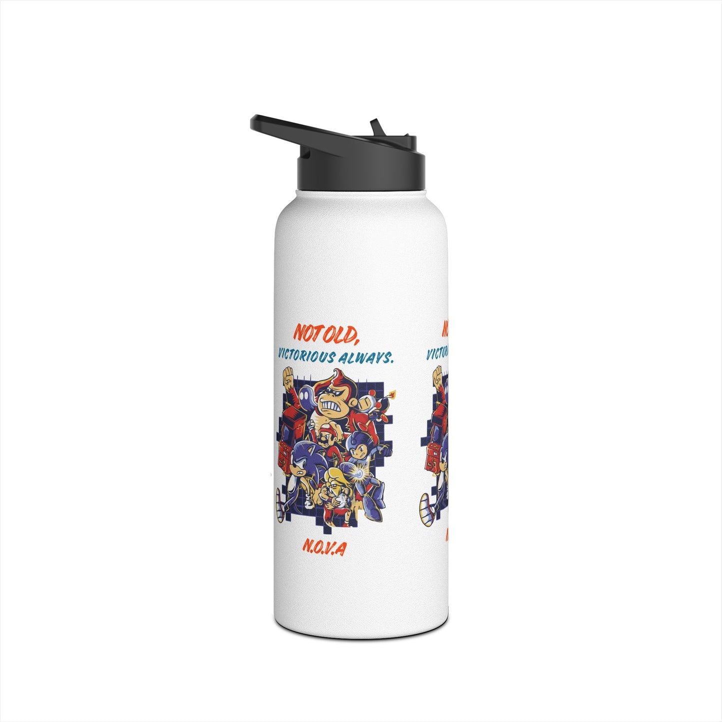 Personalized Initial Quote Cartoon Stainless Steel Water Bottle