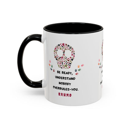 Personalized Initial Floral Skull Accent Coffee Mug