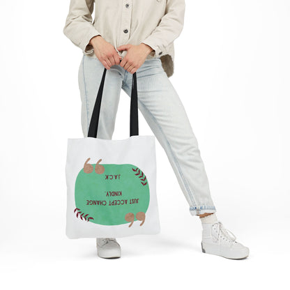 Personalized Initial Quote Inspirational  Note Canvas Tote Custom Name