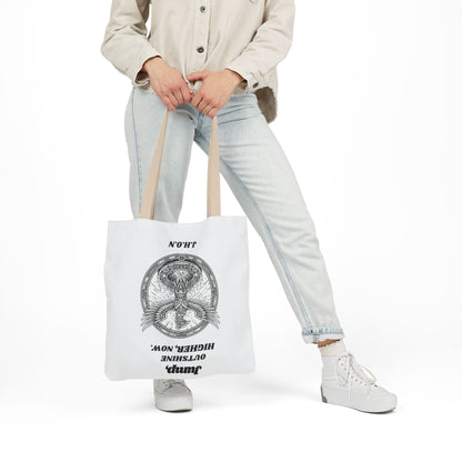 Personalized Initial Quote Circled Eagle Canvas Tote Custom Name