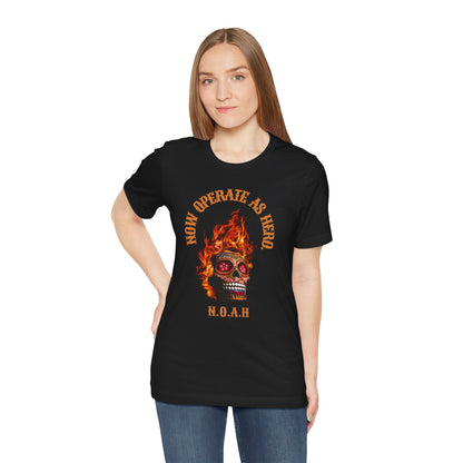 Personalized Fiery Skull Graphic Tee
