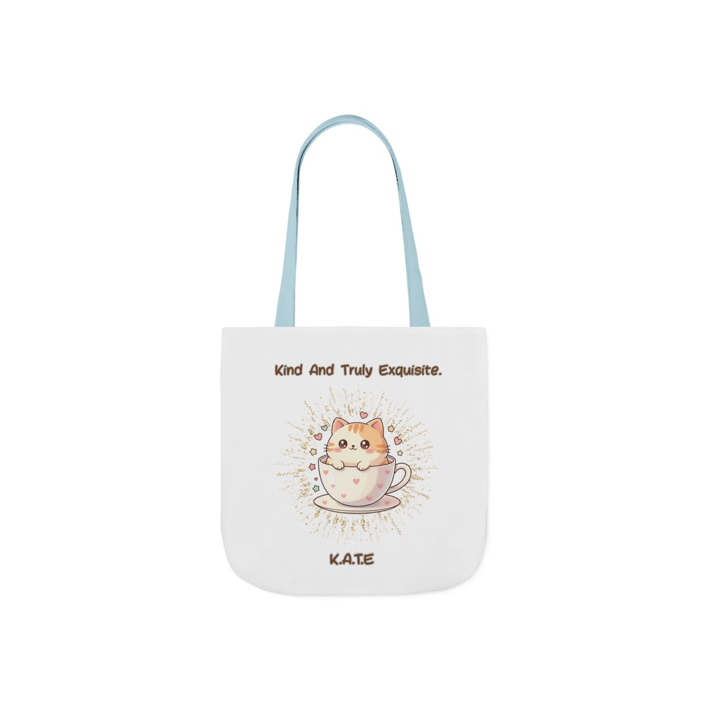 Personalized Initial Quote Exquisite Cat Canvas Tote Custom Name