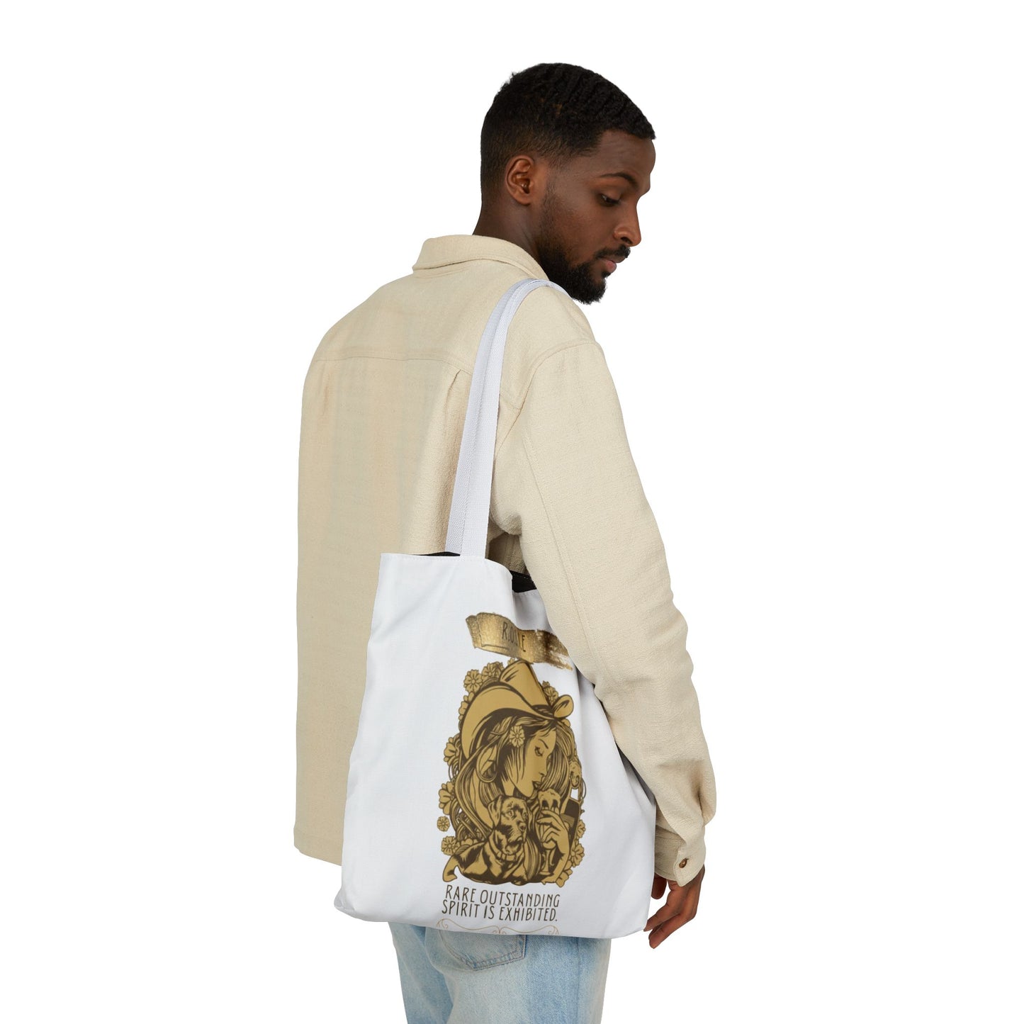 Personalized Initial Quote Golden Girl Canvas Tote Custom Name