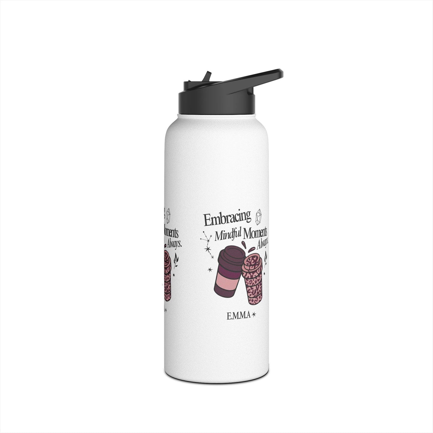Personalized Initial Quote Coffee Cup Stainless Steel Water Bottle