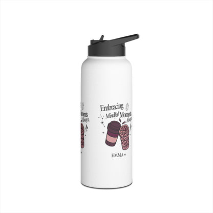 Personalized Initial Quote Coffee Cup Stainless Steel Water Bottle