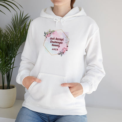 Personalized Floral Frame Hooded Sweatshirt