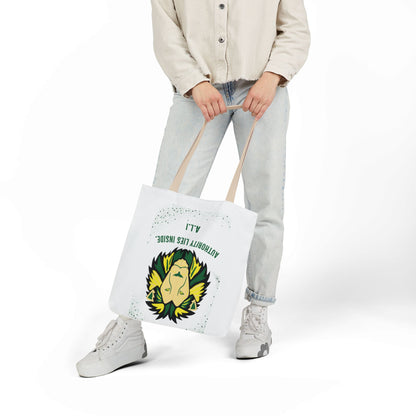 Personalized Initial Quote Lion Canvas Tote Custom Name