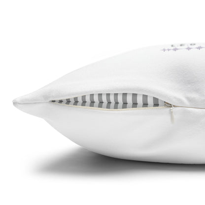 Personalized Initial Quote Headphone — Custom Sayings on Square Poly Canvas Pillowcase