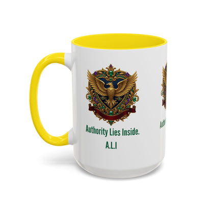Personalized Initial Eagle Accent Coffee Mug
