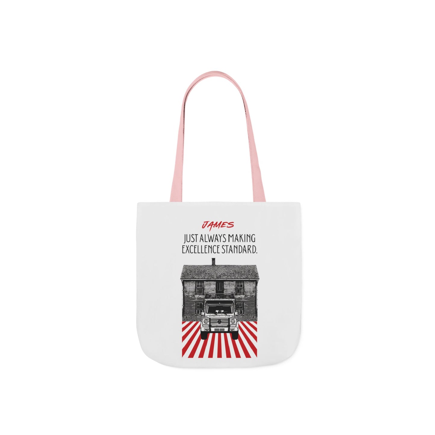 Personalized Initial Quote Vintage Car Canvas Tote Custom Name