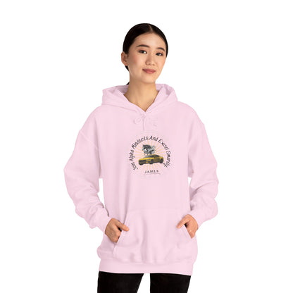 Personalized Car with Horse Hooded Sweatshirt