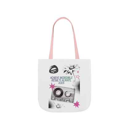 Personalized Initial Quote Cassette Vibes Canvas Tote Custom Name