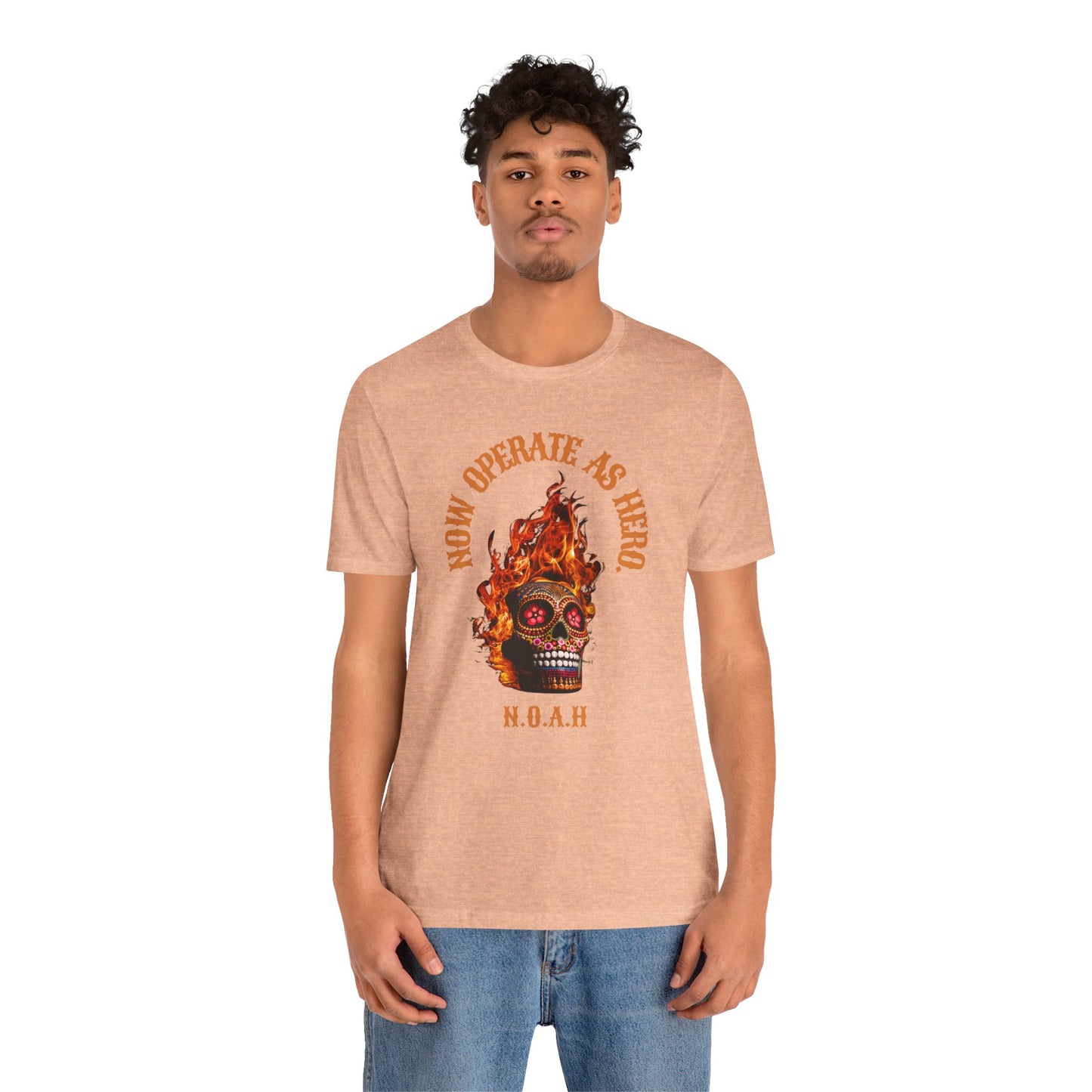 Personalized Fiery Skull Graphic Tee