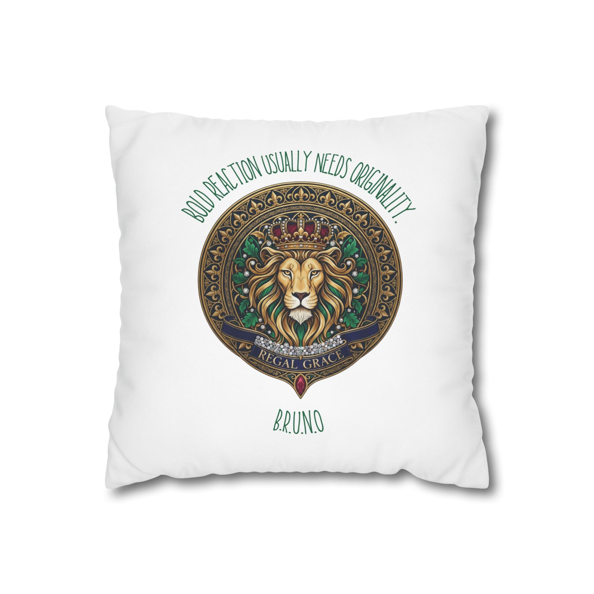 Customized monogrammed pillowcase with personalized quote. High-quality poly canvas square cushion cover, ideal for housewarming, wedding, or anniversary gifts with bespoke text.