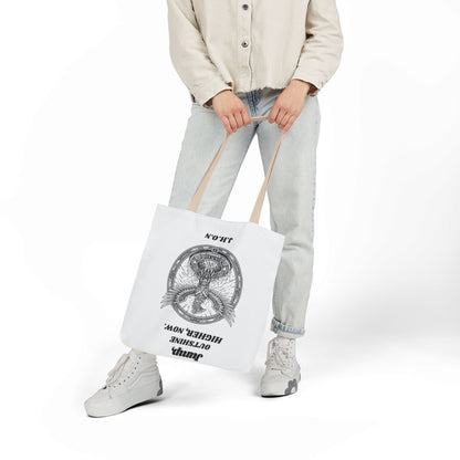 Personalized Initial Quote Circled Eagle Canvas Tote Custom Name