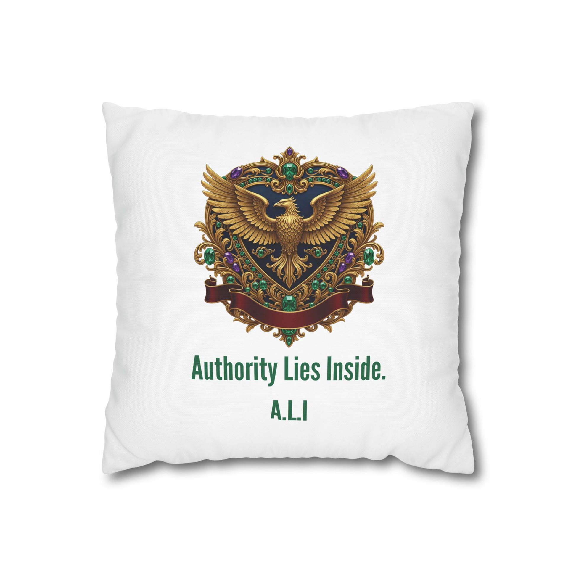 Customized monogrammed pillowcase with personalized quote. High-quality poly canvas square cushion cover, ideal for housewarming, wedding, or anniversary gifts with bespoke text.