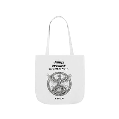 Personalized Initial Quote Circled Eagle Canvas Tote Custom Name