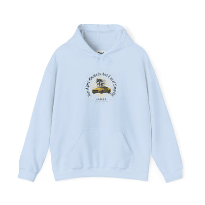Personalized Car with Horse Hooded Sweatshirt