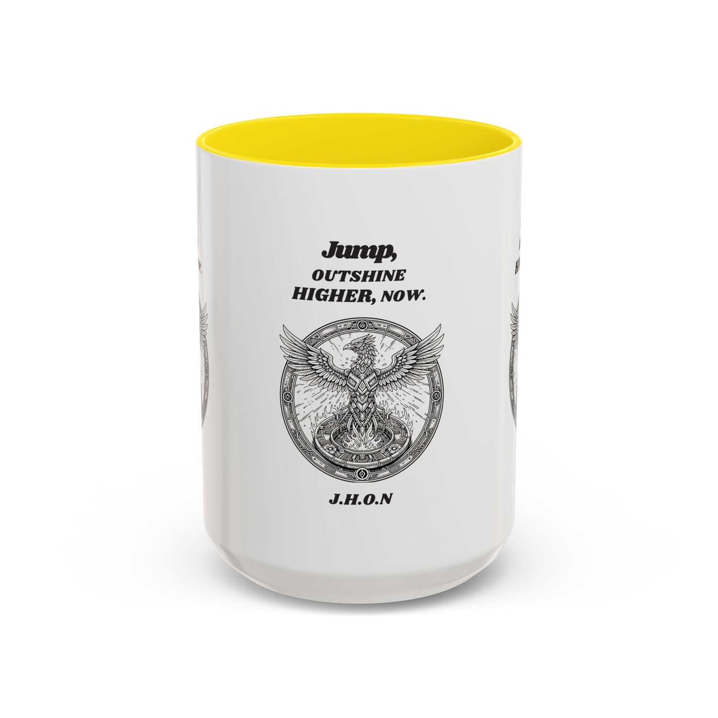 Personalized Eagle Circle Accent Coffee Mug