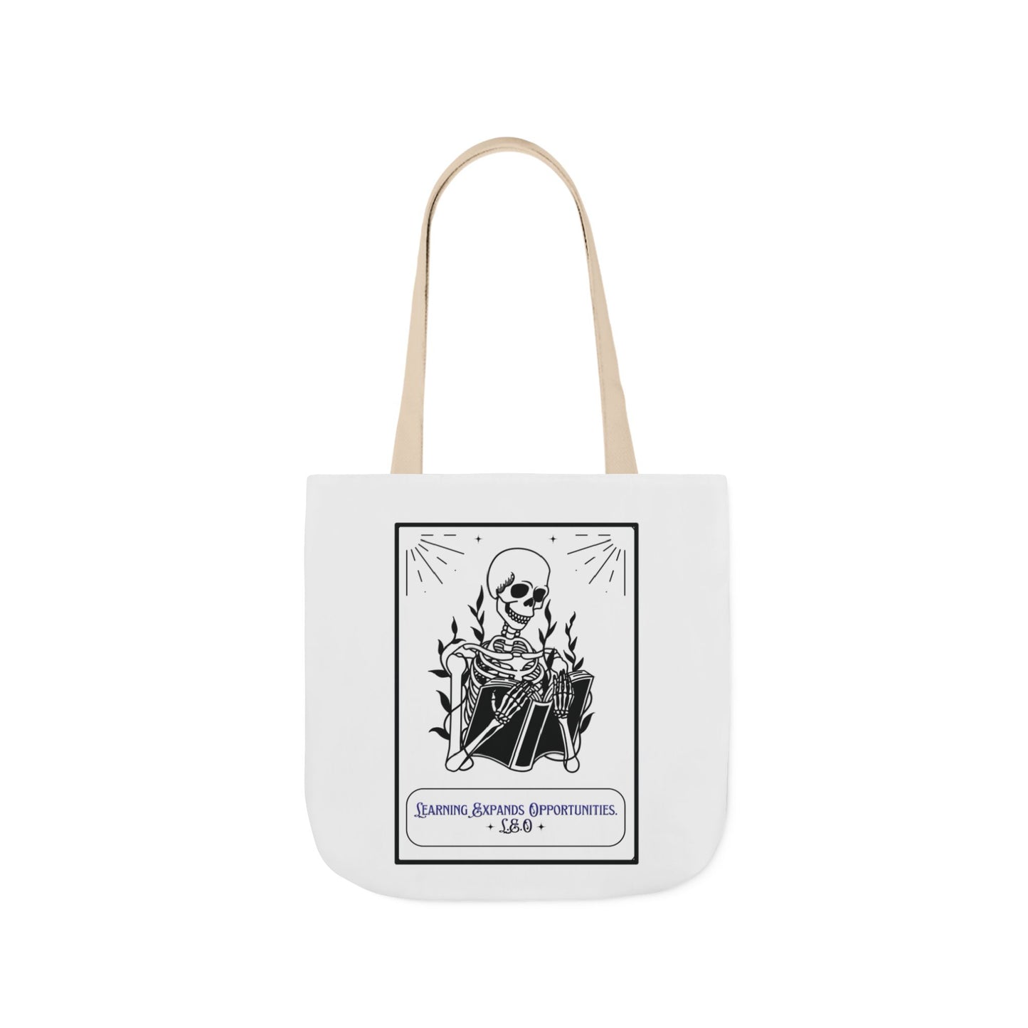 Personalized Initial Quote Skeleton Canvas Tote Custom Name