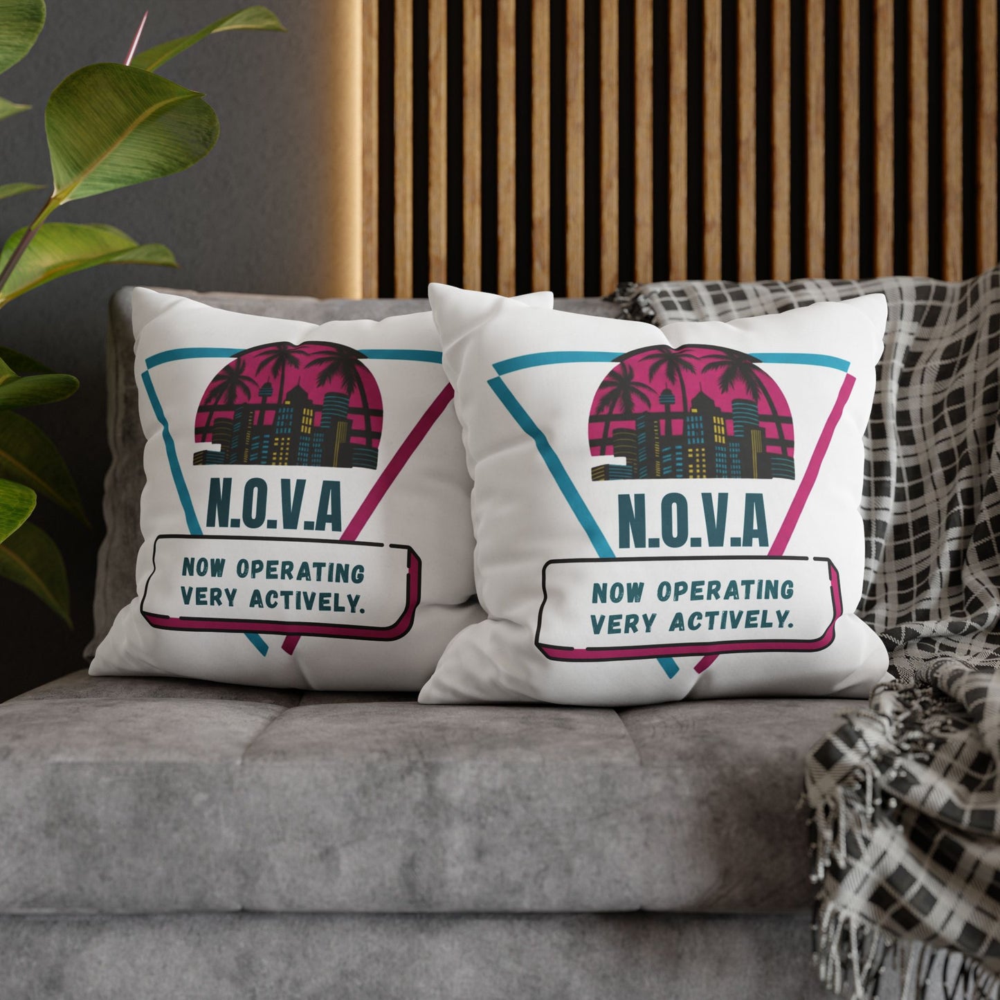 Personalized Initial Quote Building — Custom Sayings on Square Poly Canvas Pillowcase