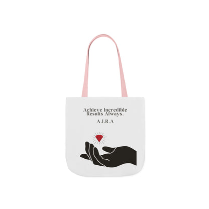 Personalized Initial Quote Gem Hand Canvas Tote Custom Name