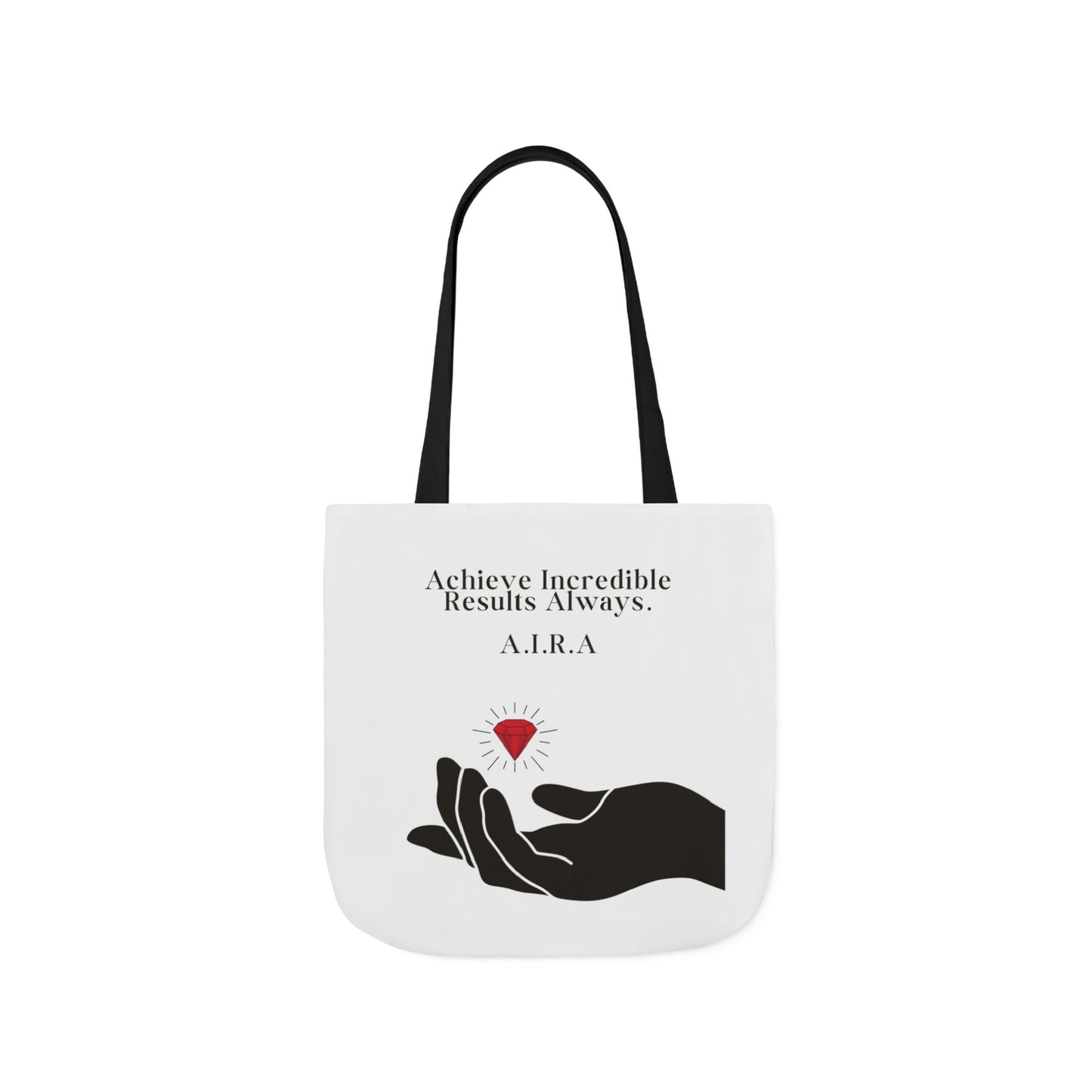 Personalized Initial Quote Gem Hand Canvas Tote Custom Name