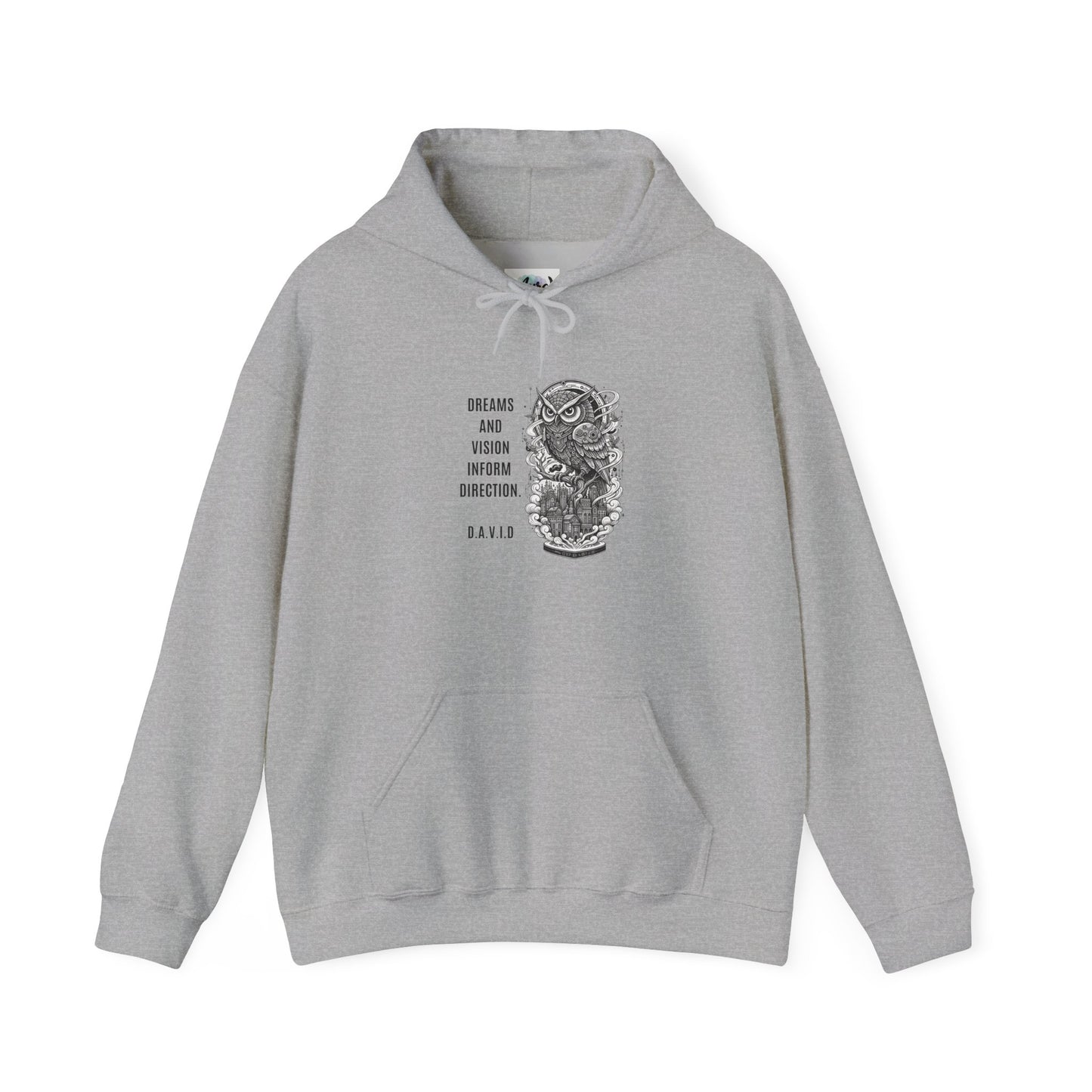 Personalized Owl Vision Graphic Hooded Sweatshirt