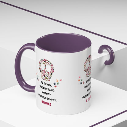 Personalized Initial Floral Skull Accent Coffee Mug