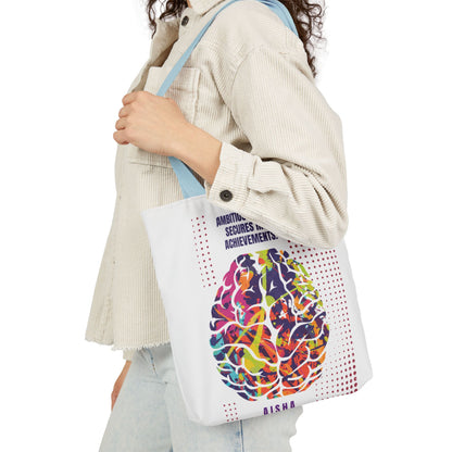 Personalized Initial Quote Brain Canvas Tote Custom Name