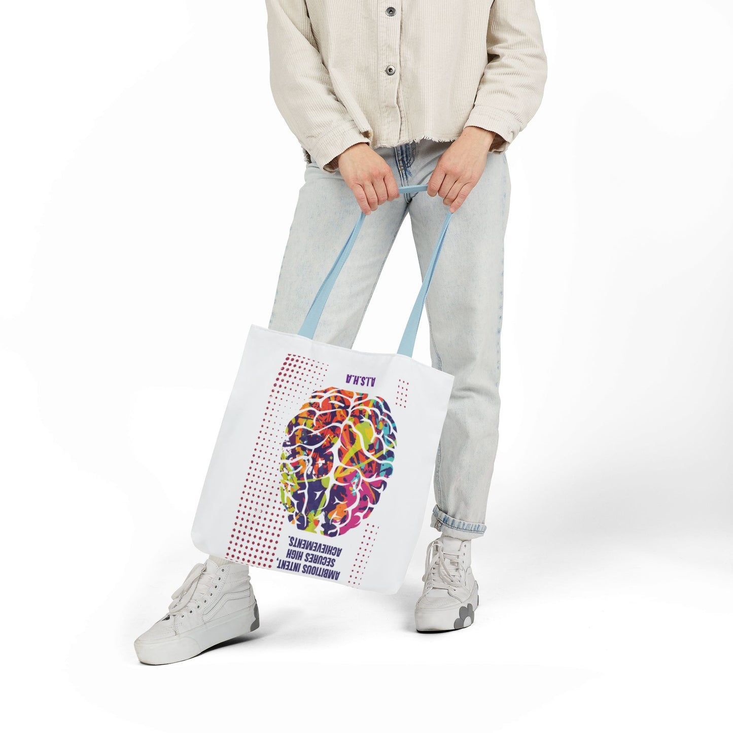 Personalized Initial Quote Brain Canvas Tote Custom Name