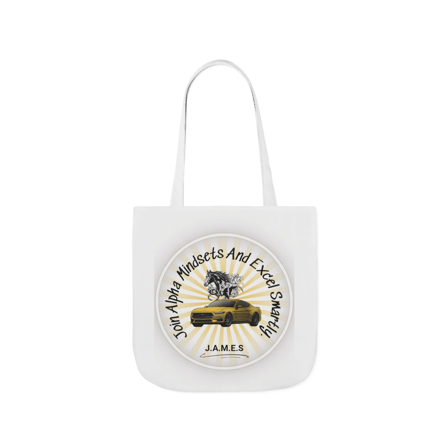 Personalized Initial Quote Horse Car Canvas Tote Custom Name