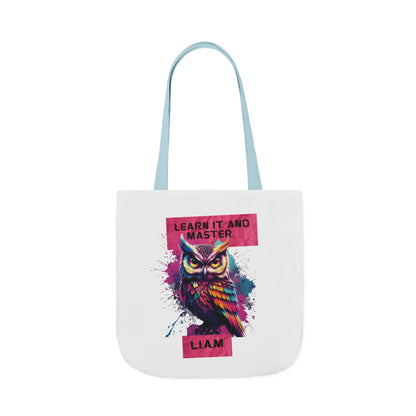 Personalized Initial Quote Owl Canvas Tote Custom Name