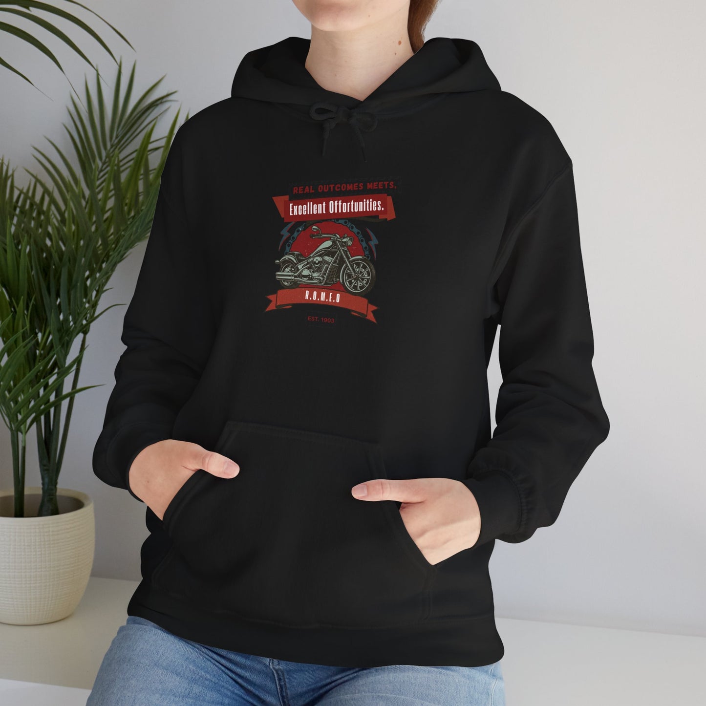 Personalized Motorcycle Graphic Hooded Sweatshirt