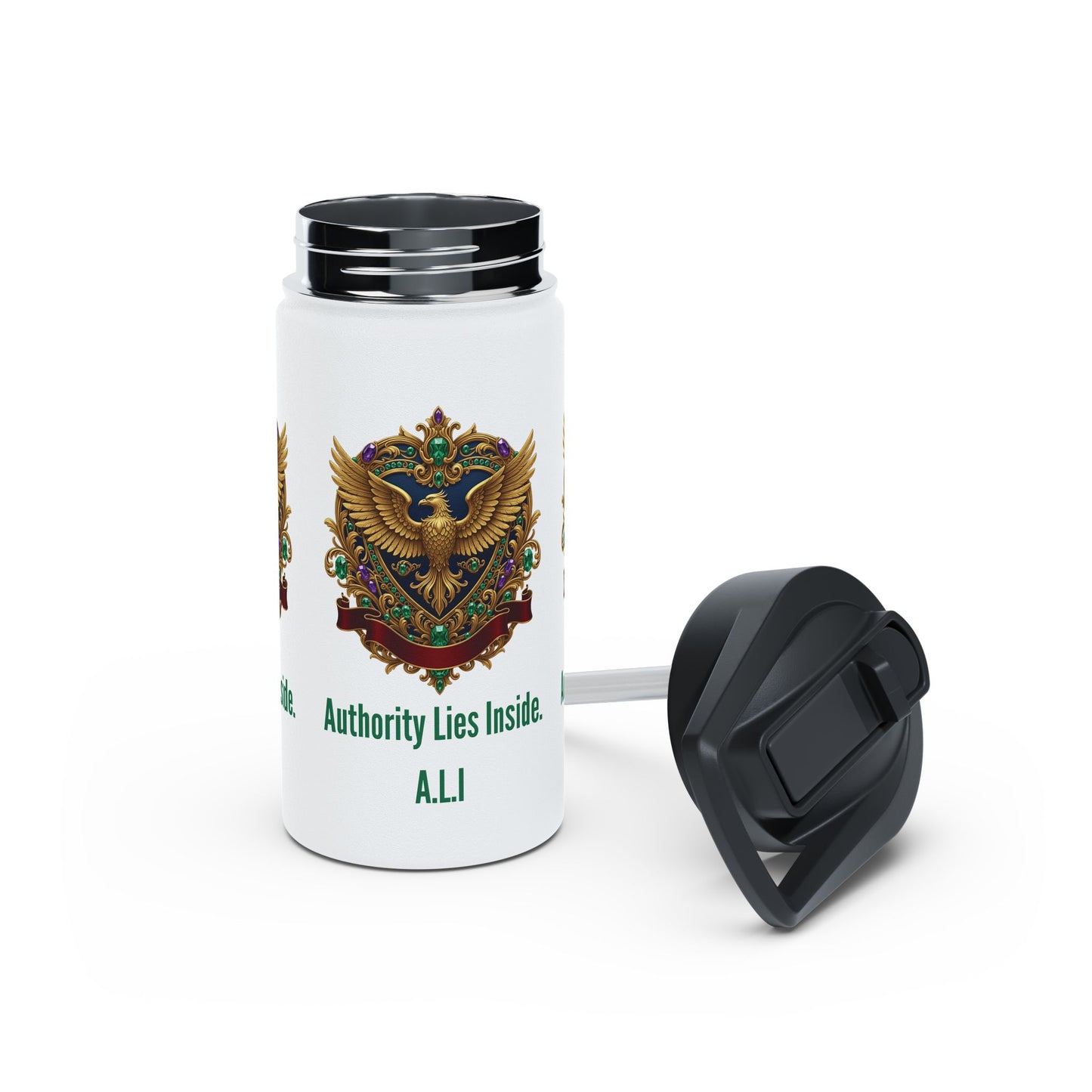 Personalized Initial Quote Eagle Stainless Steel Water Bottle