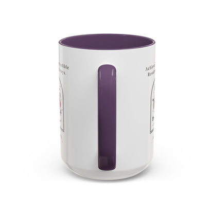 Personalized Initial Floral Moon Accent Coffee Mug