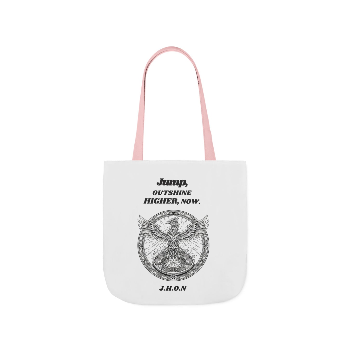 Personalized Initial Quote Circled Eagle Canvas Tote Custom Name