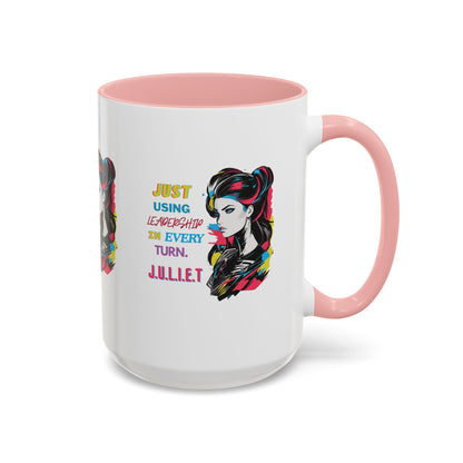 Personalized Vintage Girl Accent Coffee Mug