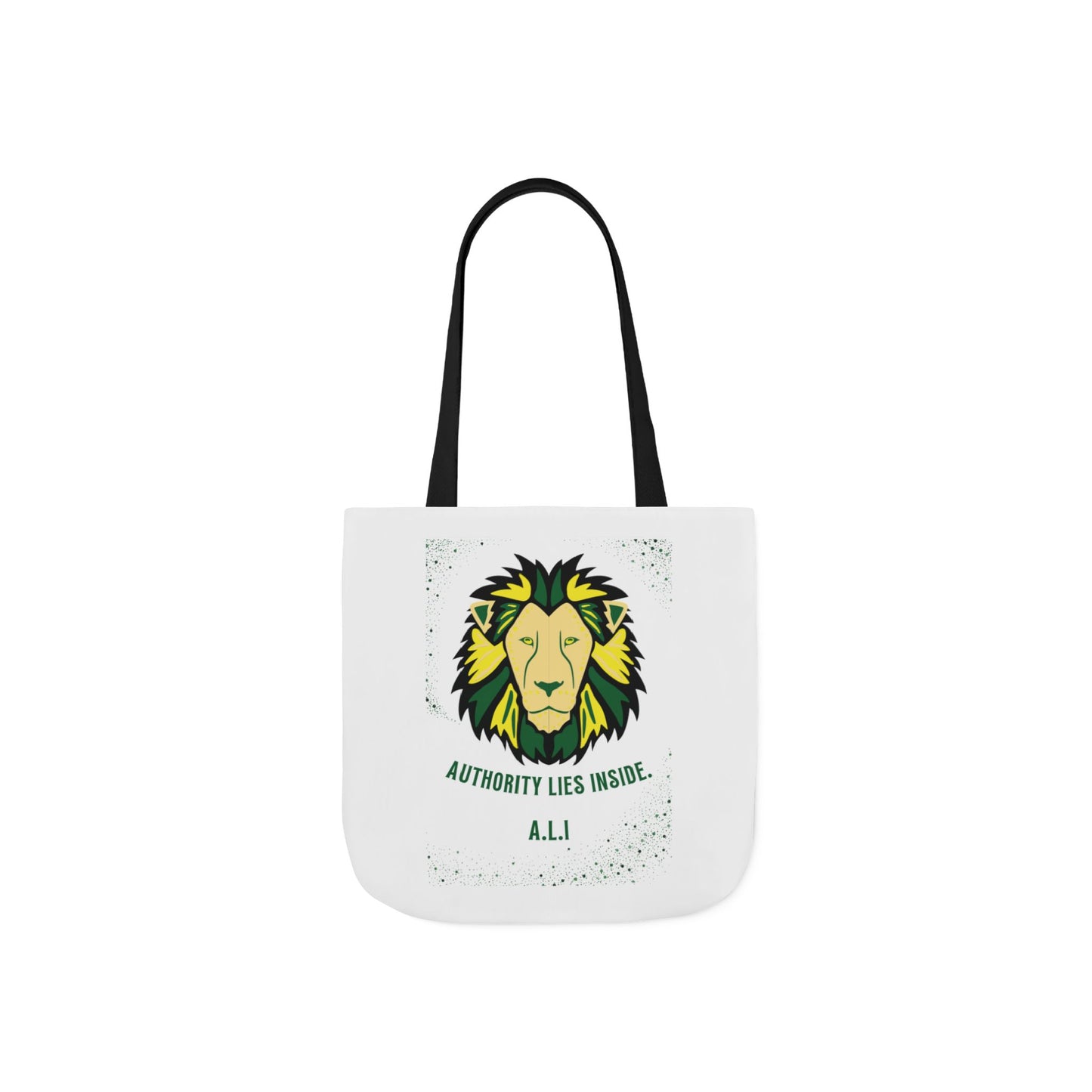 Personalized Initial Quote Lion Canvas Tote Custom Name