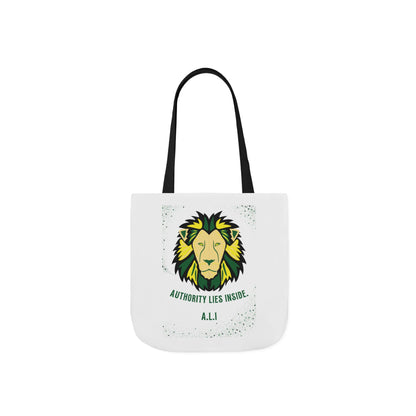 Personalized Initial Quote Lion Canvas Tote Custom Name