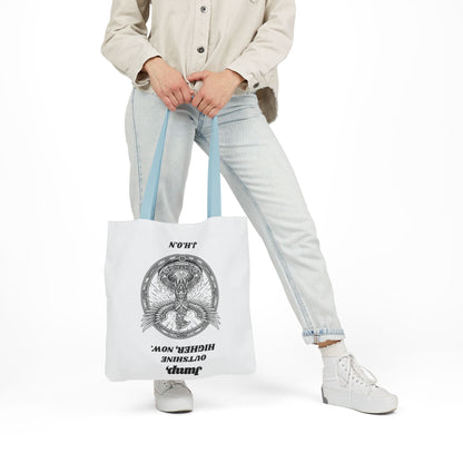 Personalized Initial Quote Circled Eagle Canvas Tote Custom Name