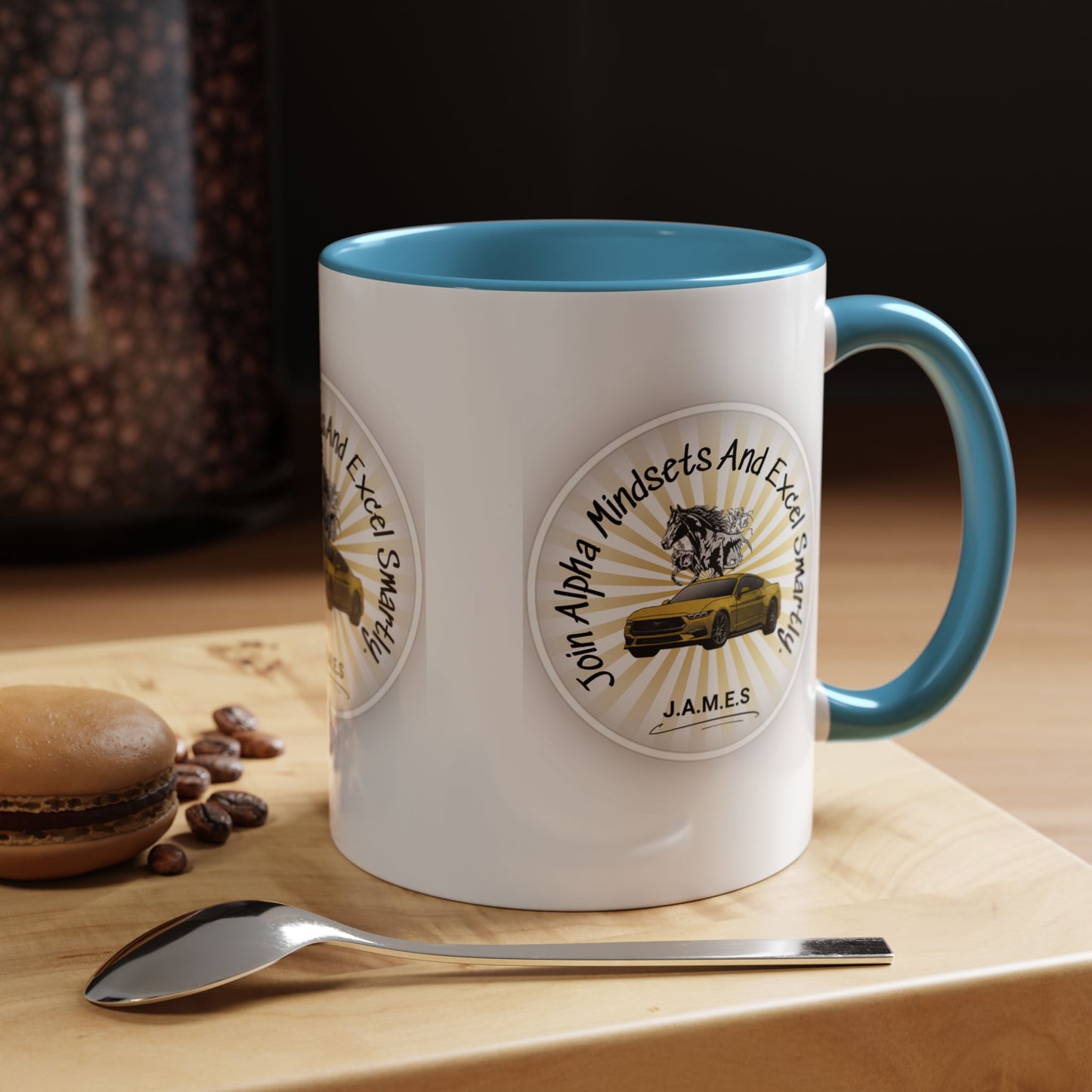 Personalized Car with Horse Accent Coffee Mug