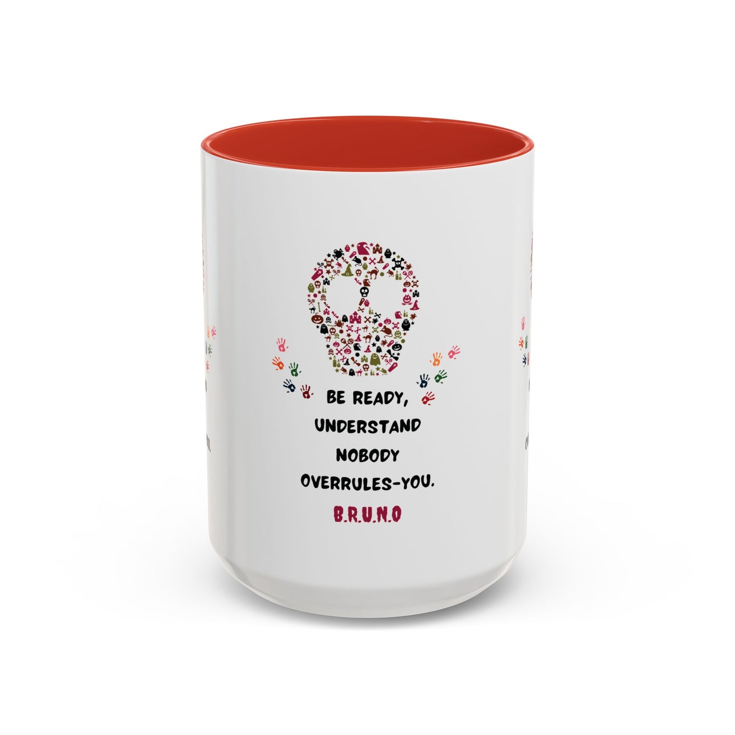 Personalized Initial Floral Skull Accent Coffee Mug