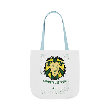 Personalized Initial Quote Lion Canvas Tote Custom Name