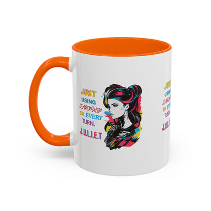 Personalized Vintage Girl Accent Coffee Mug