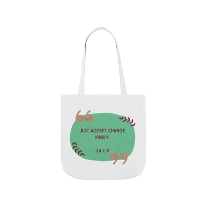 Personalized Initial Quote Inspirational  Note Canvas Tote Custom Name