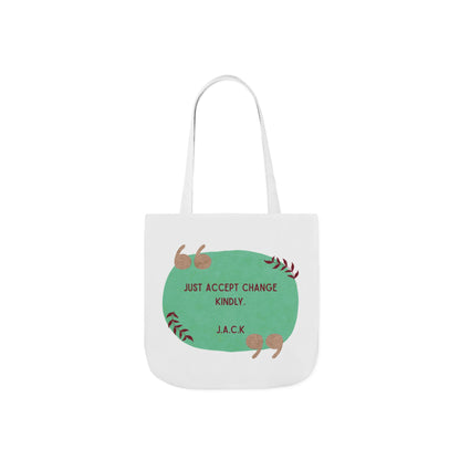 Personalized Initial Quote Inspirational  Note Canvas Tote Custom Name