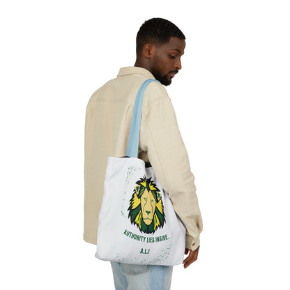 Personalized Initial Quote Lion Canvas Tote Custom Name